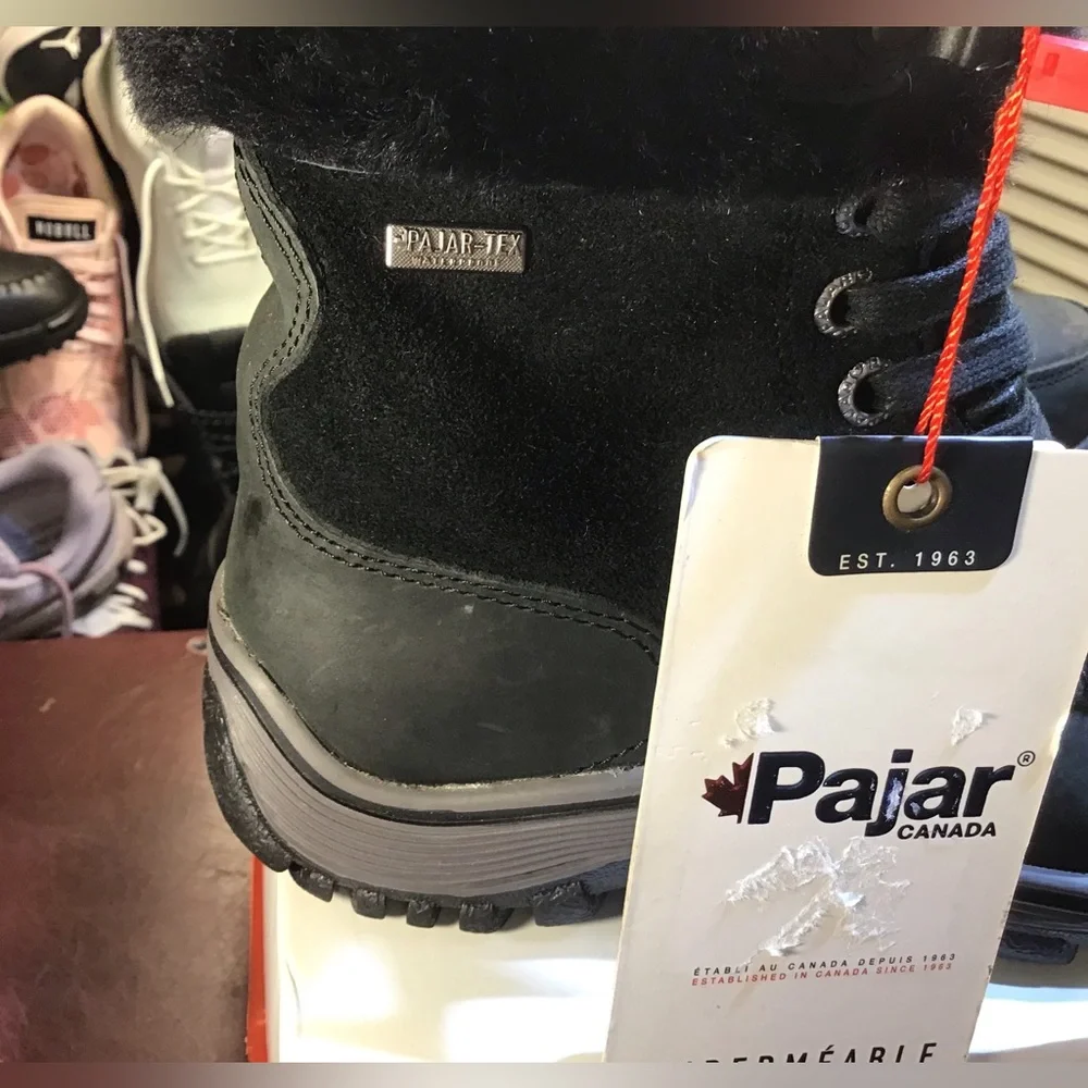 Pajar Alice Lugsole Leather Faux Fur Lined Winter Snow Rain Boots. - Picture 11 of 14